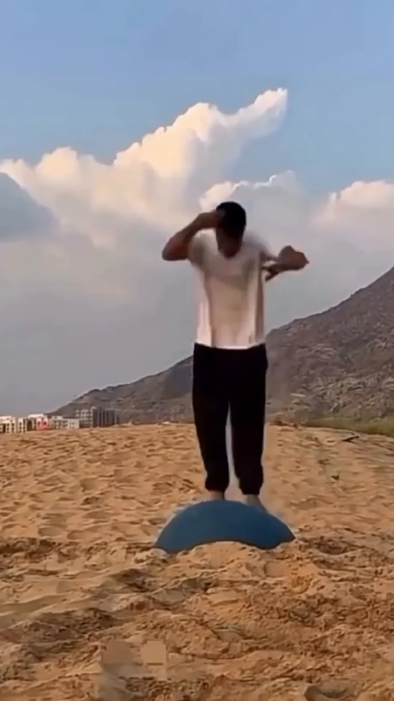 Sandy Front Flip Viral Video